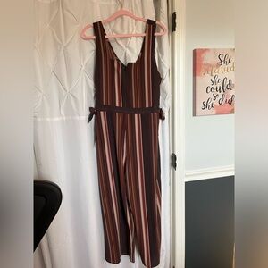 Xhilaration Target Jumpsuit Brown Side Bows Large